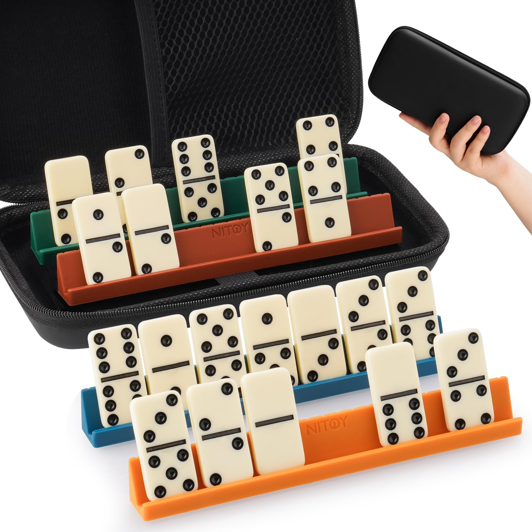 Amazon.com: NiToy Double 6 Dominos Set for Adults with 28 Tiles